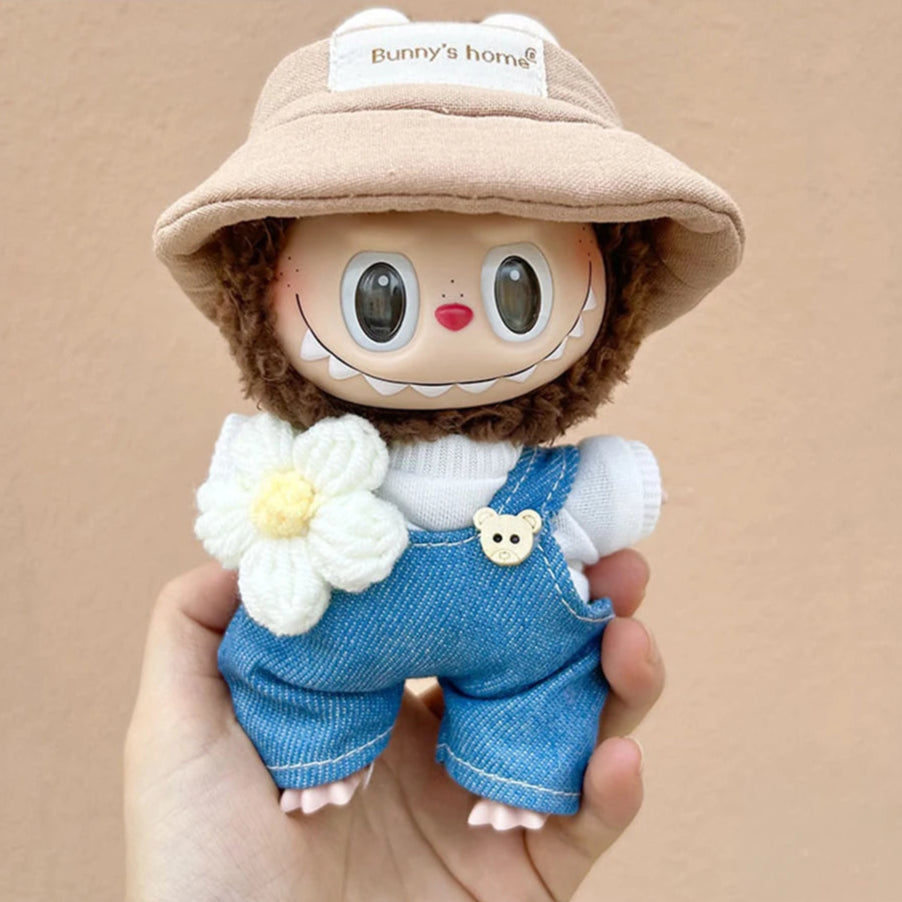 Sunflower Day Overalls Set - Labubu Collection