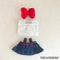 Kpop-Inspired Denim Dress  – Labubu Collection