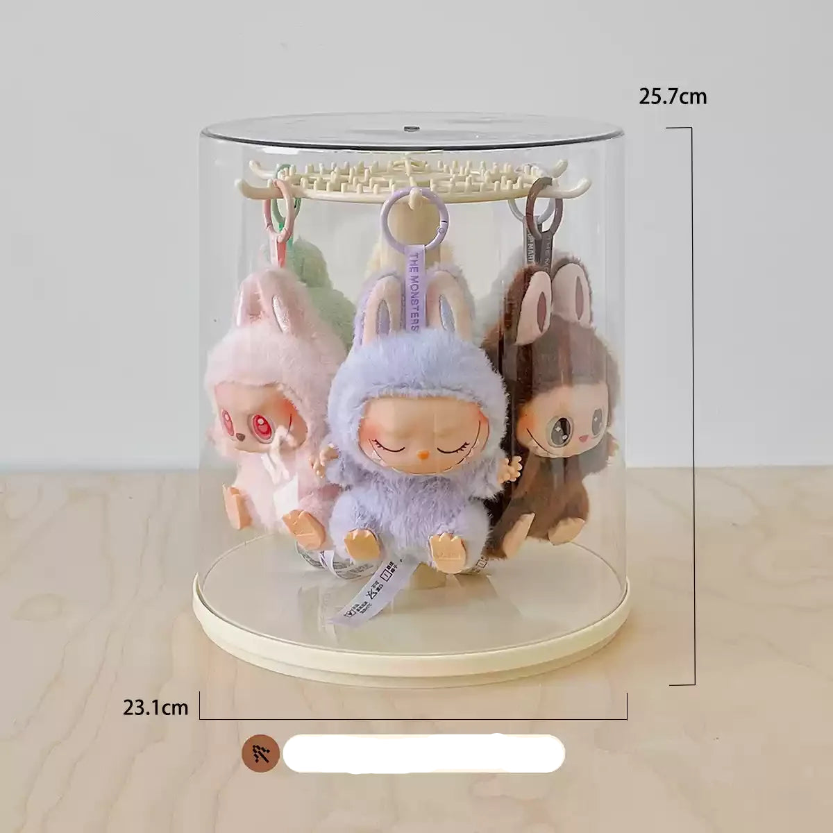 Rotating Transparent Display Stand - Labubu Collection