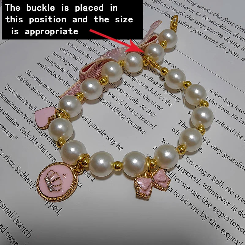 Pearl Charm Necklace - Labubu Collection