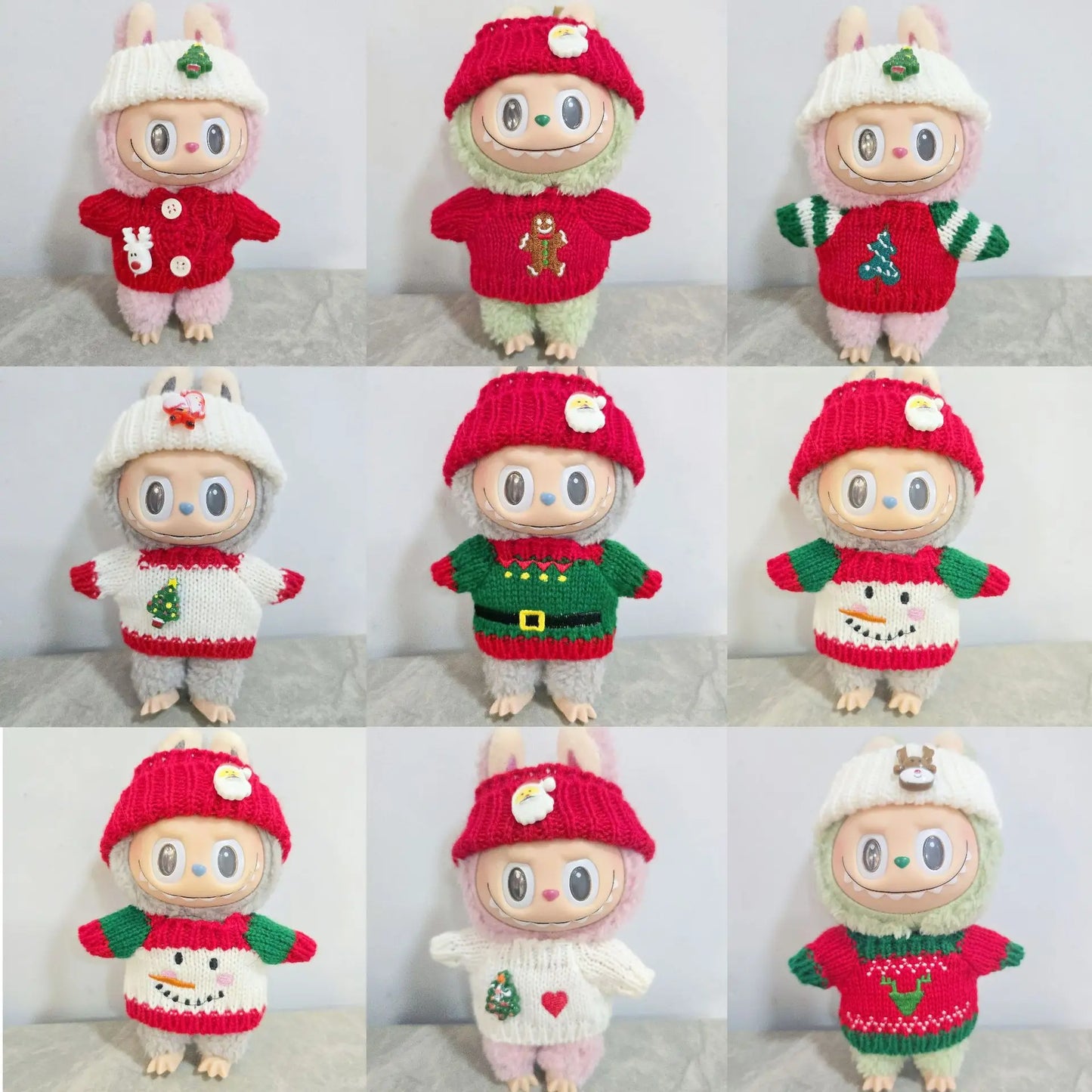 Christmas Knitted Sweater Outfit - Labubu Collection