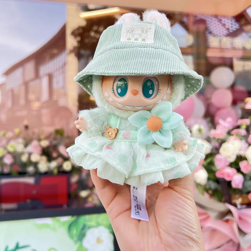 Boho Dress & Bloomy Hat Set - Labubu Collection