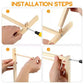 Mini Wooden Clothes Hanger Set - Labubu Collection