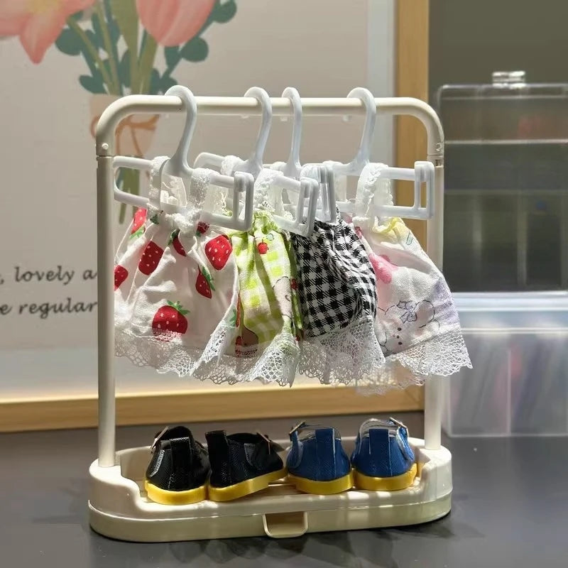 Tiny Clothes Rack with Hangers  – Labubu Collection