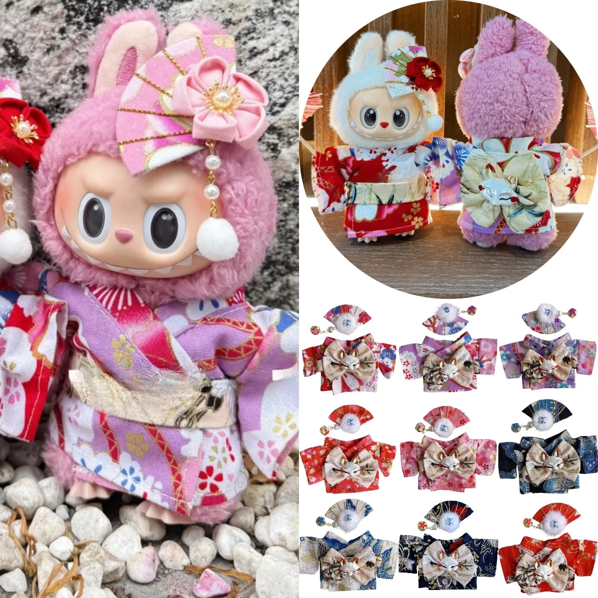 Kimono Set (Sakura Style)  – Labubu Collection