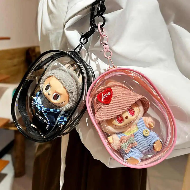 Colourful Clear Doll Display Bag - Labubu Collection