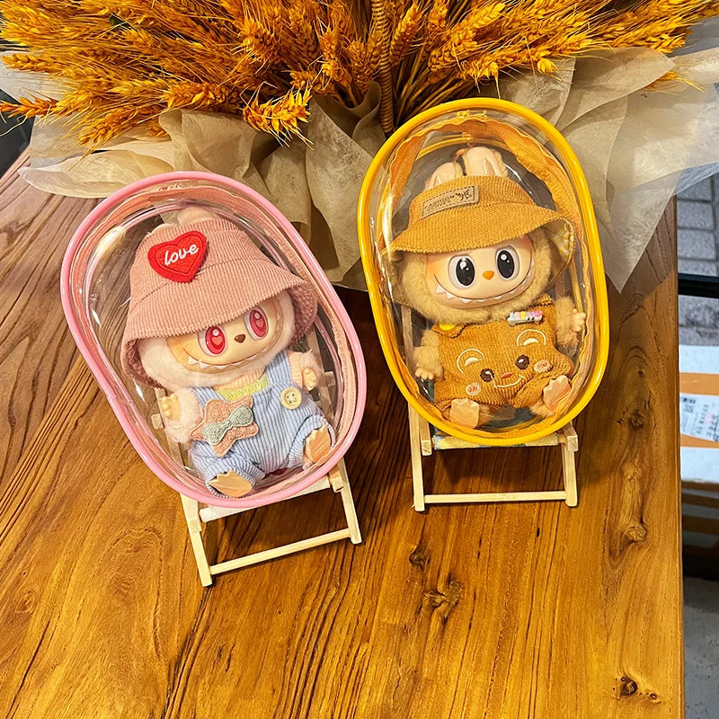 Colourful Clear Doll Display Bag - Labubu Collection